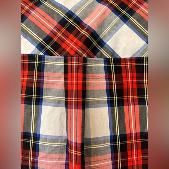 Plaid J. Crew Ruffle Neck Sleeveless Popover Blouse Top (NWT) - Picture 8 of 11